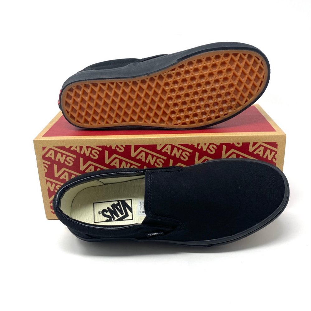 💖MEGA SALE💖Vans Slip On Black Low Top Casual Shoes Men's Sneakers VN000EYEBKA - Picture 4 of 11